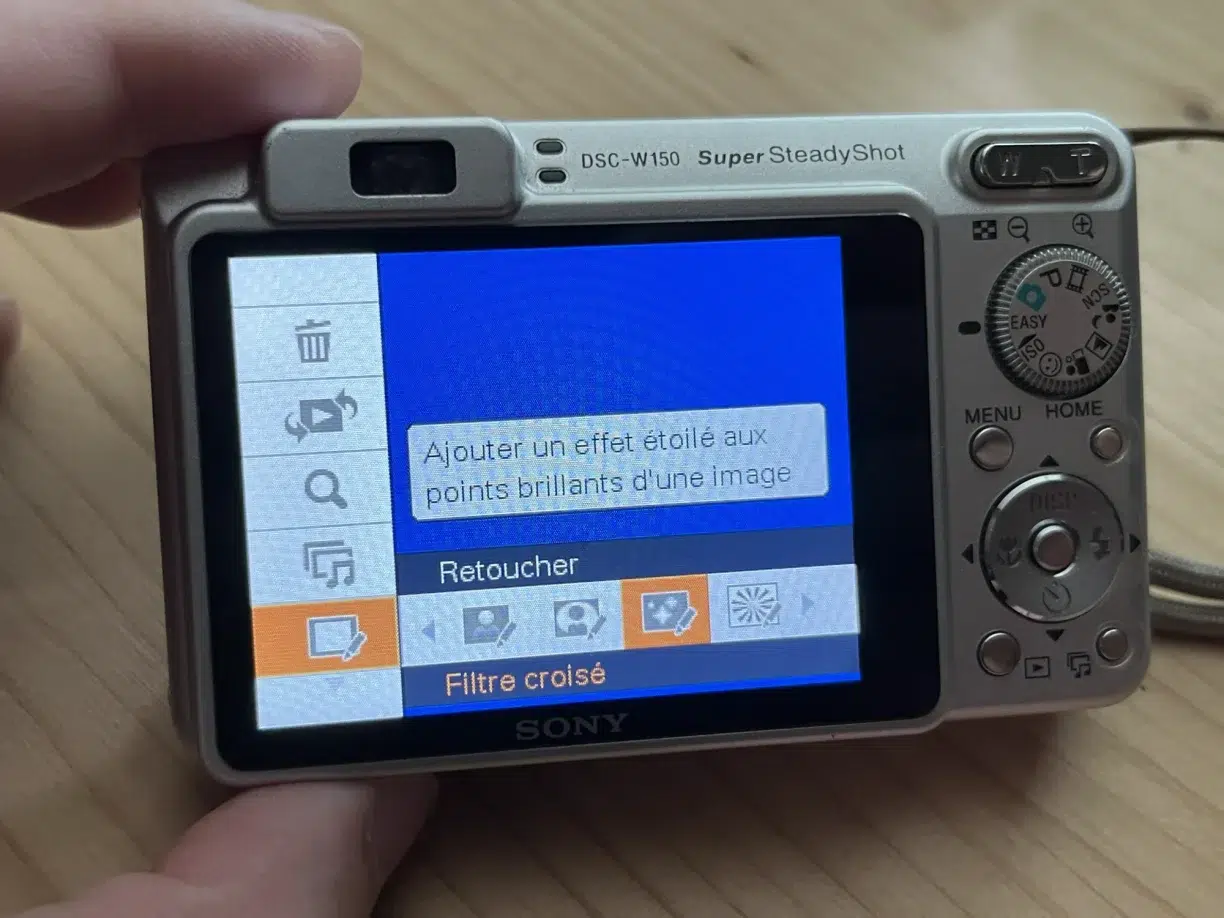 sony-cybershot-dsc-w150 menu
